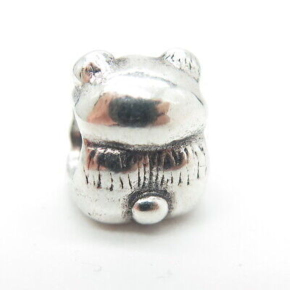 PANDORA 925 Sterling Silver Black Enamel Panda Bead Charm - Picture 6 of 7